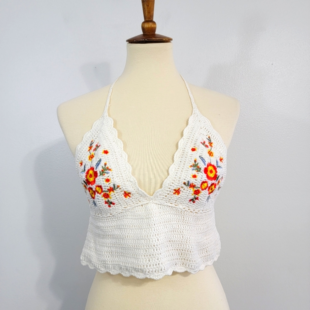 Crochet Halter Crop Top